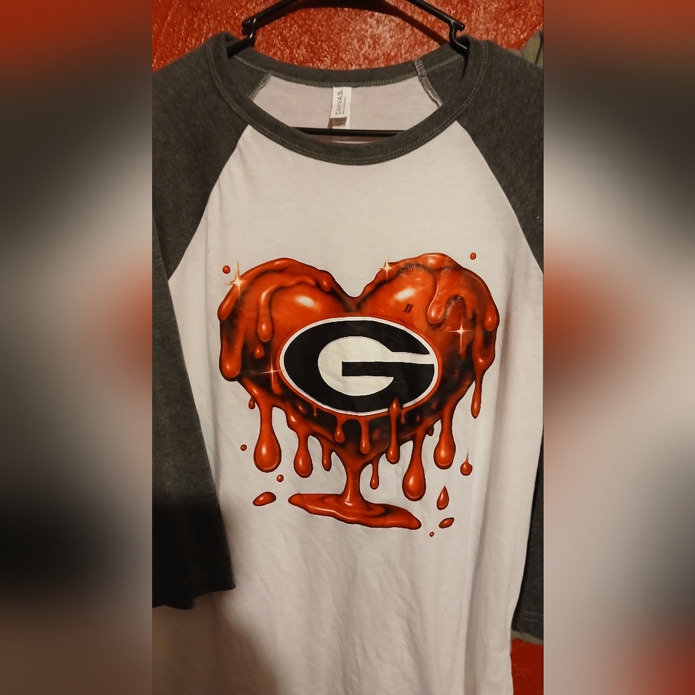 Ga Bulldogs Size L 3/4 SLEEVE